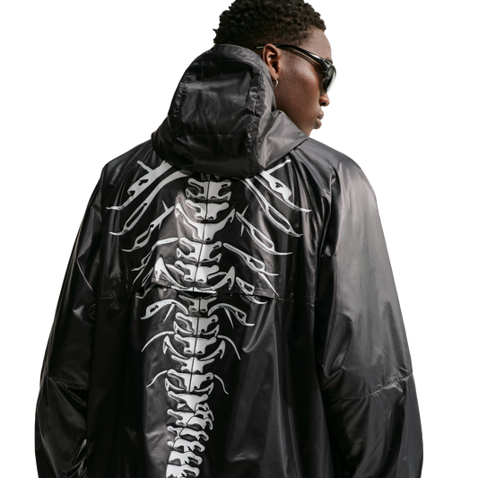 Nike Windrunner Jacket Black/White/Lt S Grey/S Orange IO1659-010