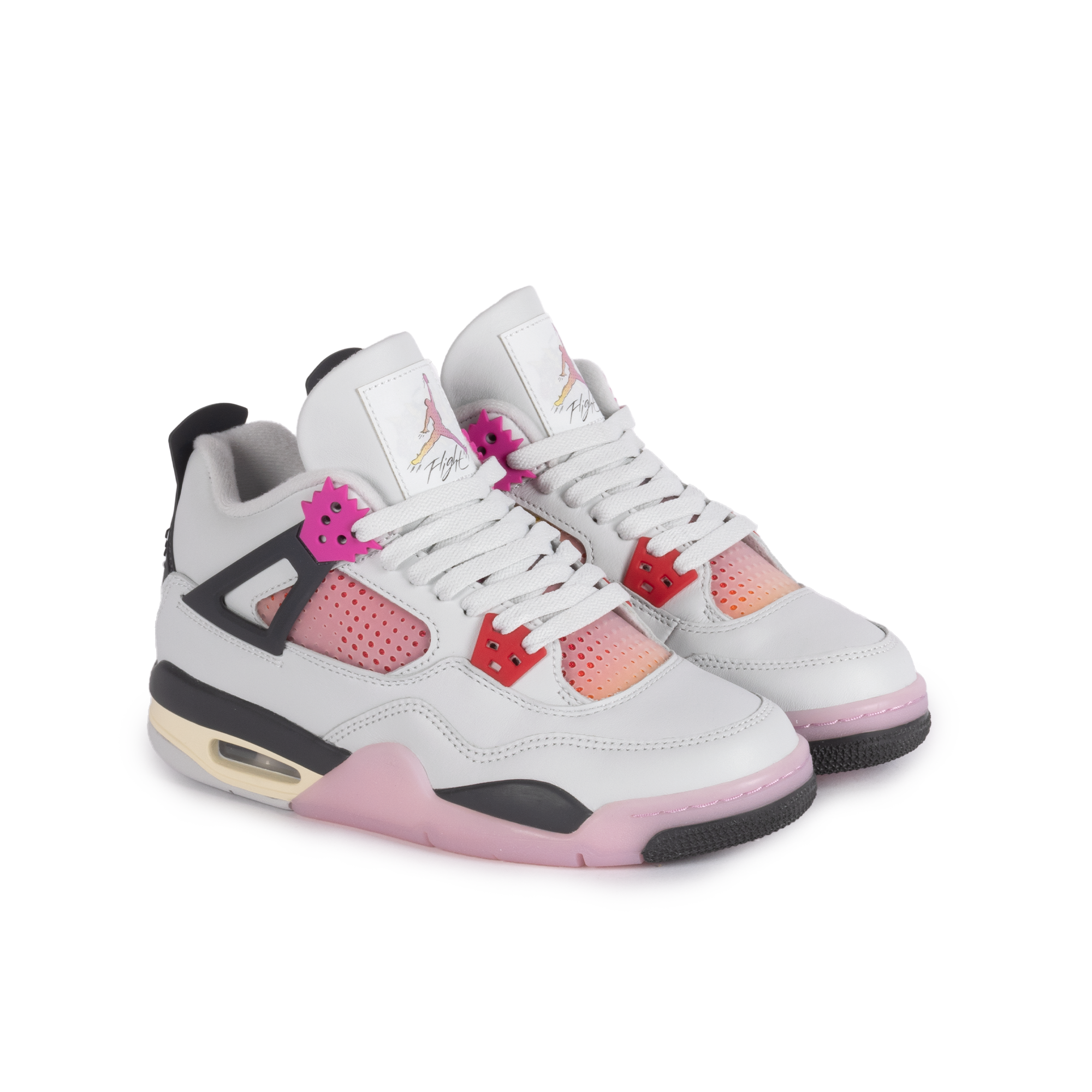 Nike Air Jordan 4 Retro "Comic" (GS) Neutral Grey/Fire Pink/Light Arctic Pink/Muslin/Fire Pink/Light Arctic Pink/Muslin IO2361-100