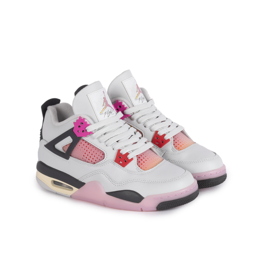 Nike Air Jordan 4 Retro "Comic" (GS) Neutral Grey/Fire Pink/Light Arctic Pink/Muslin/Fire Pink/Light Arctic Pink/Muslin IO2361-100