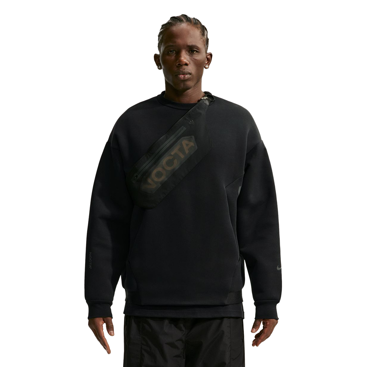 Nike NOCTA Trapezoid Cut Crew-Neck Sweatshirt Black/Refblk IO9014-010