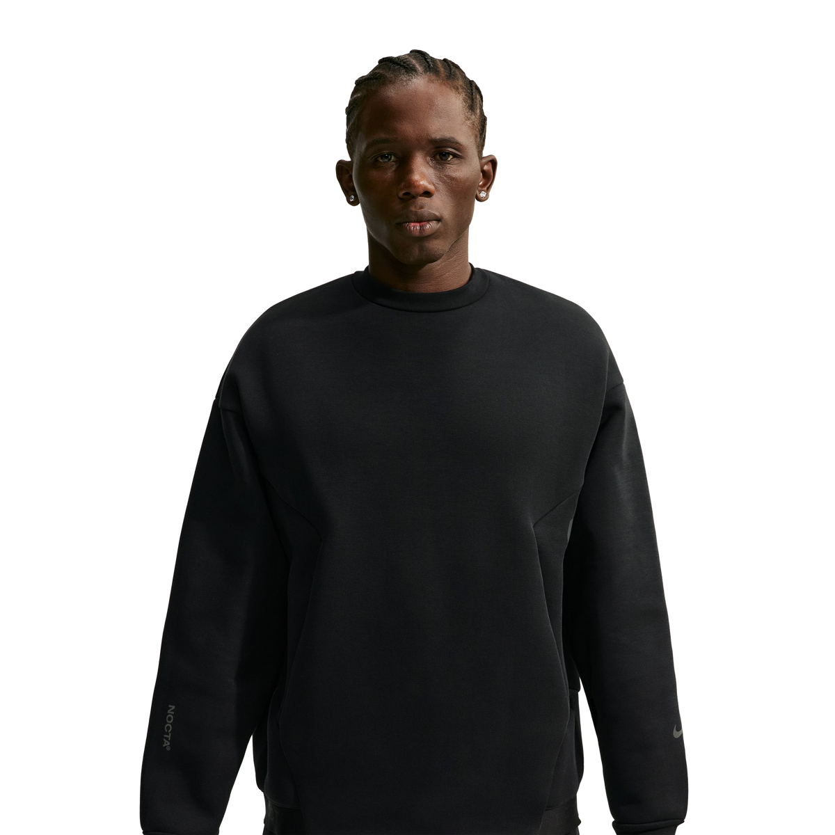 Nike NOCTA Trapezoid Cut Crew-Neck Sweatshirt Black/Refblk IO9014-010