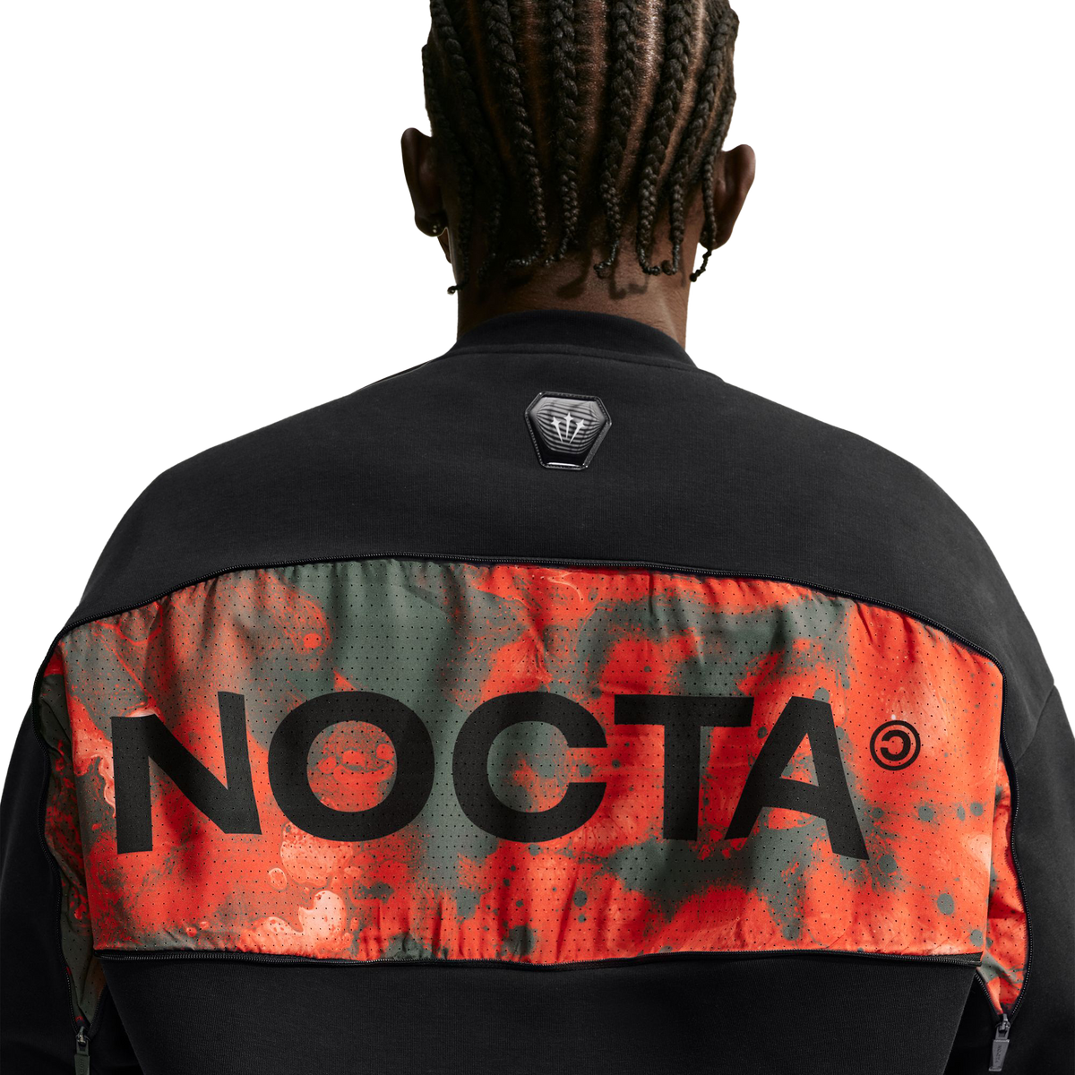 Nike NOCTA Trapezoid Cut Crew-Neck Sweatshirt Black/Refblk IO9014-010