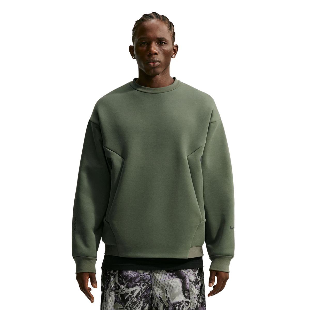 Nike NOCTA Trapezoid Cut Crew-Neck Sweatshirt Twilight Marsh/Refblk IO9014-385
