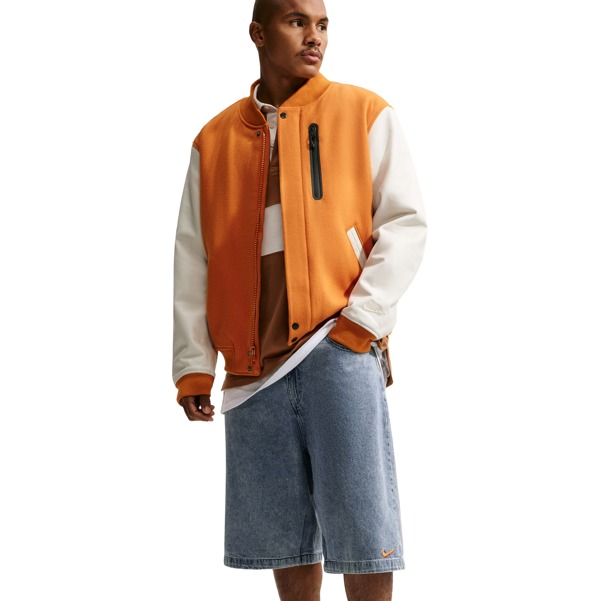 Nike Indigo Denim Shorts Blue Denim/Haiind/Black/S Orange IR8195-485
