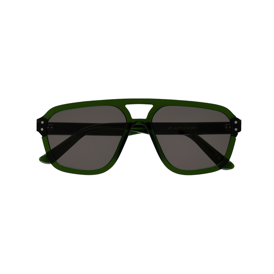 Monokel Eyewear | Jet Bottle Green | Grey Solid Lens | MN-D1-GRE-SOL