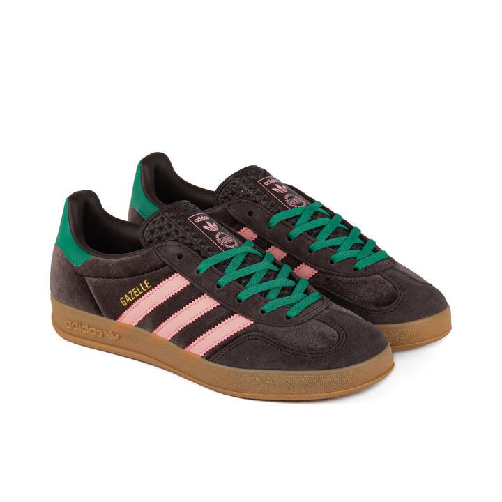 adidas Women's Gazelle Indoor W Dbrown/Glopnk/Cougrn JI2714