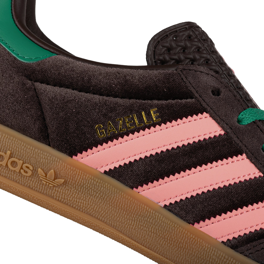 adidas Women's Gazelle Indoor W Dbrown/Glopnk/Cougrn JI2714