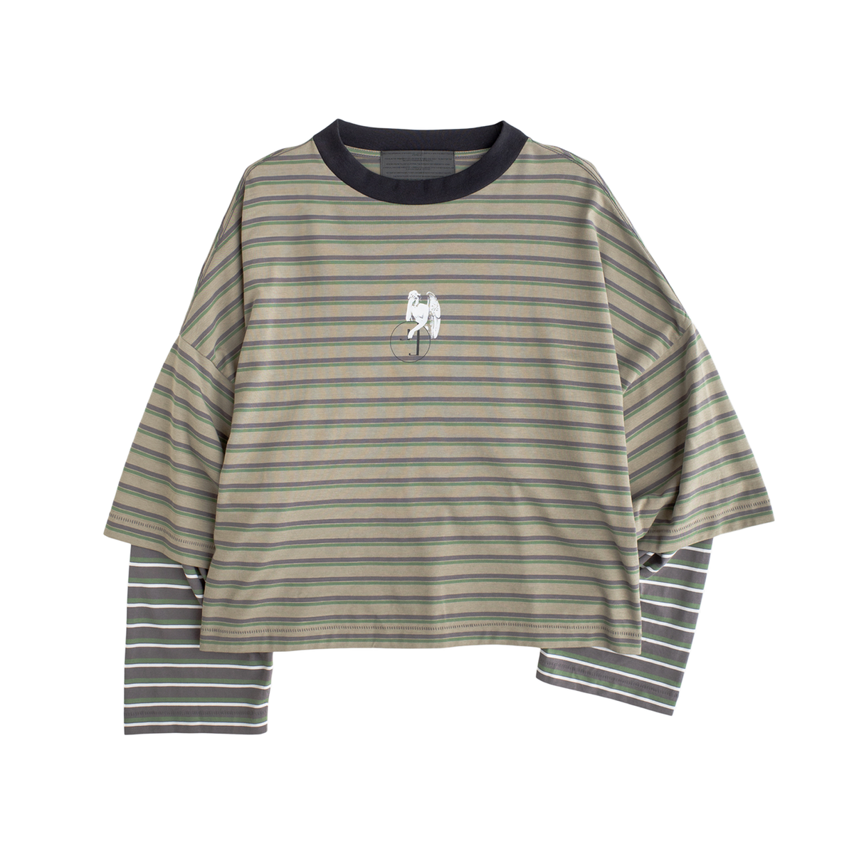 Jungles Jungles Double Layer Long Sleeve T-Shirt Olive