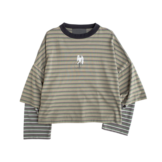 Jungles Jungles Double Layer Long Sleeve T-Shirt Olive