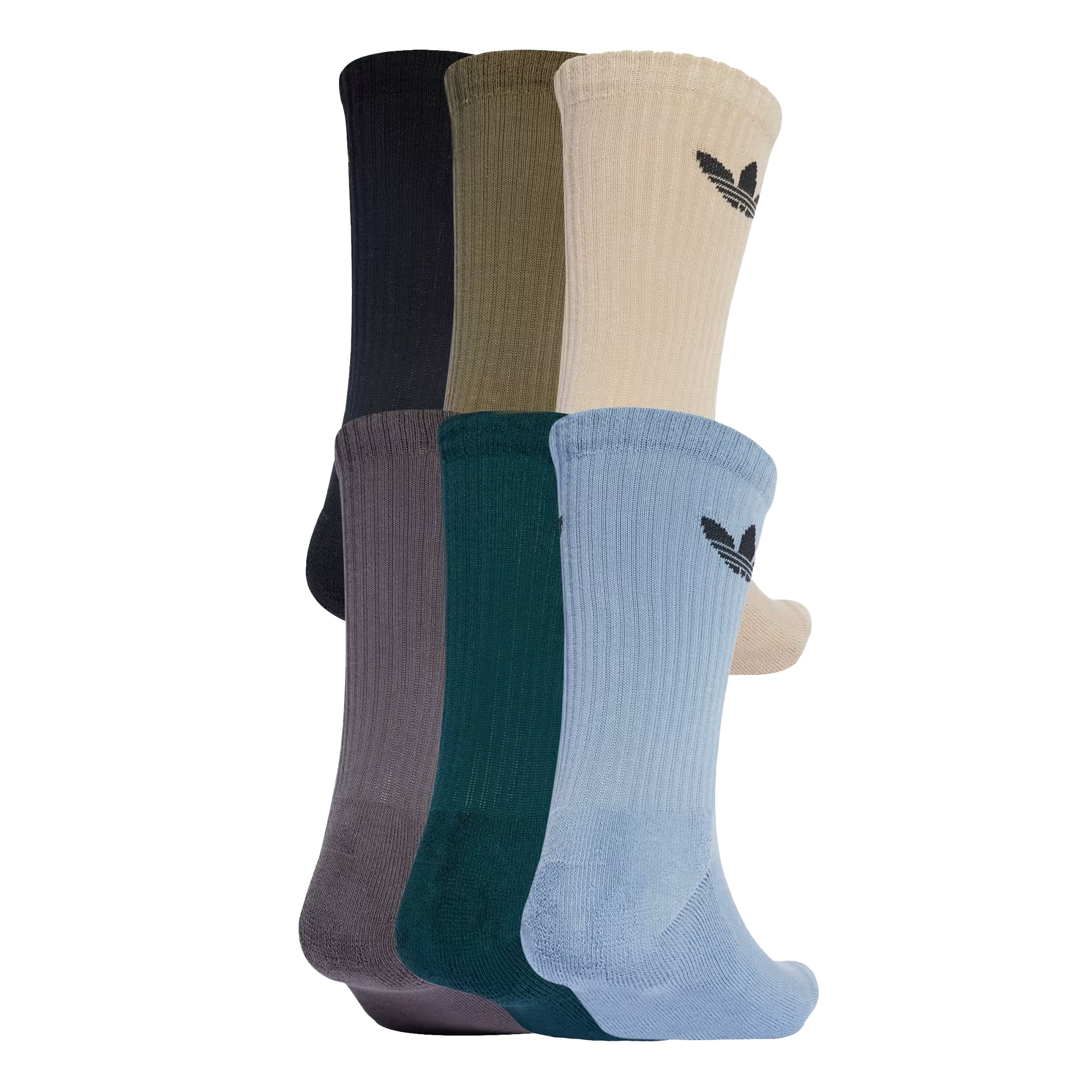 adidas Trefoil Crew Socks 6 Pack Wonbei/Medrkh/Aurivy JY2680