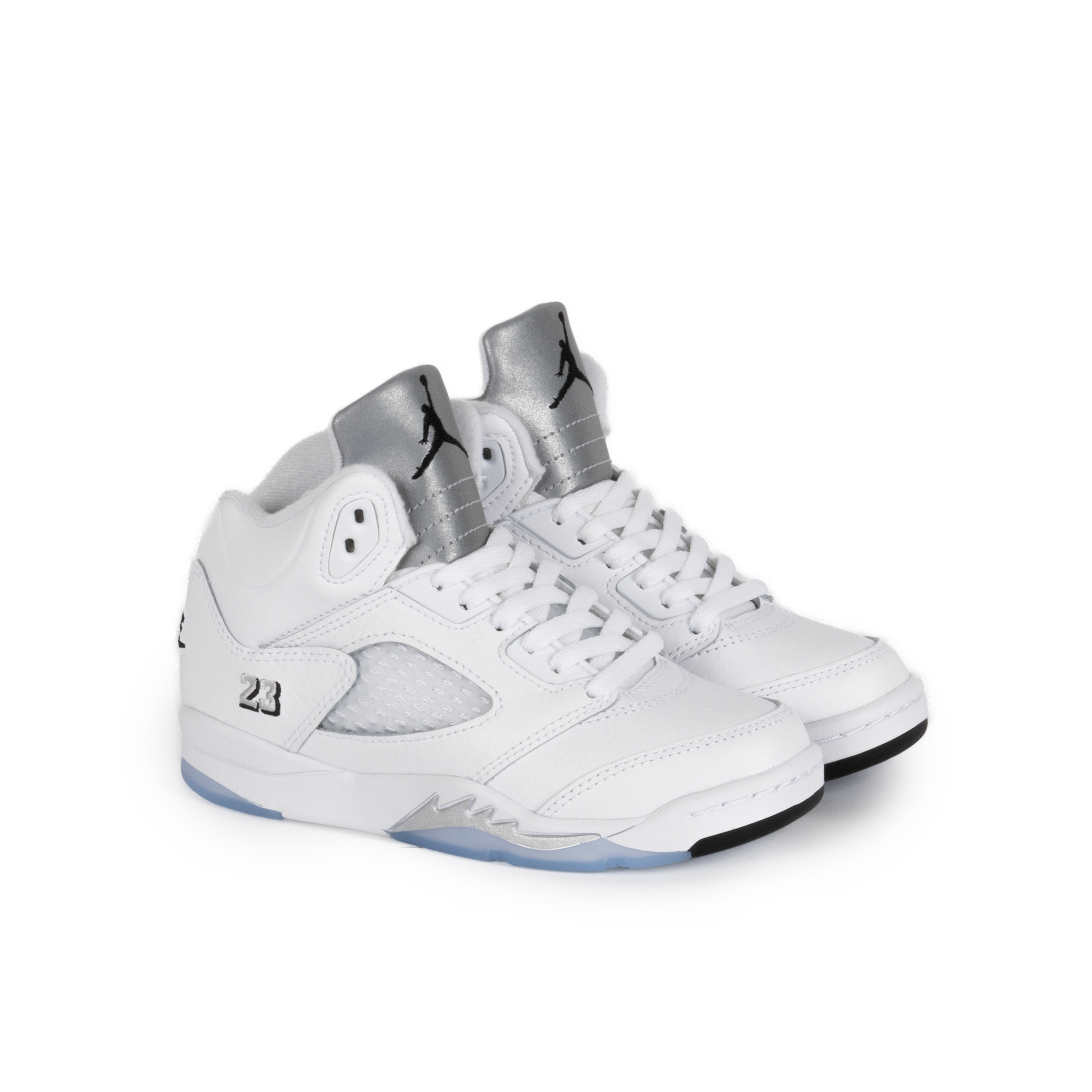 Nike Jordan 5 Retro "White Metallic" (PS) White/Black/Metallic Silver HQ7979-103