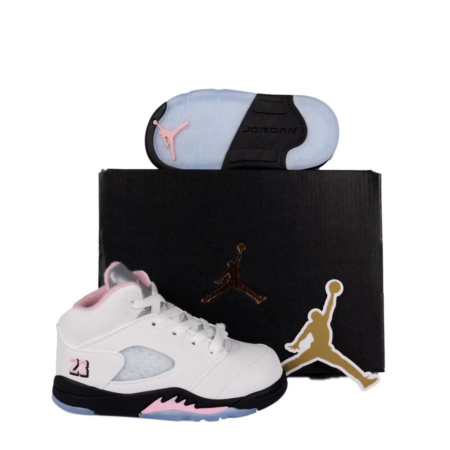 Nike Air Jordan 5 Retro OG (TD) White/Med Soft Pink/Black HQ7981-102