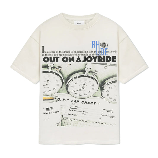 R H U D E Joyride Tee Vtg White