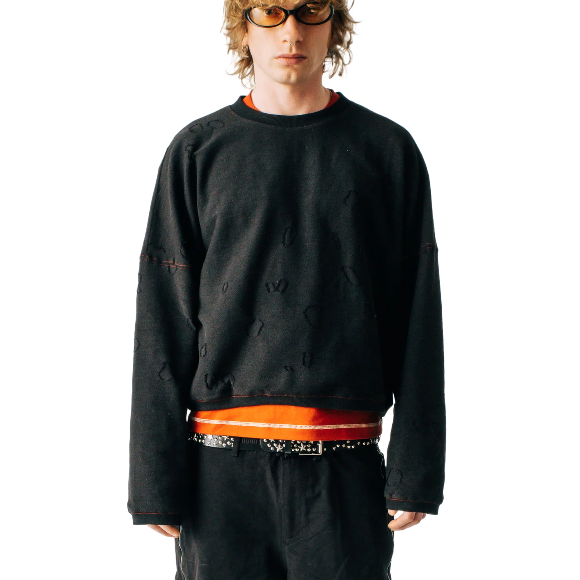 Jungles Jungles Distressed Crewneck Black