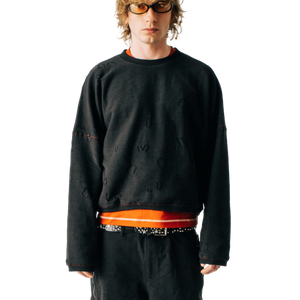 Jungles Jungles Distressed Crewneck Black