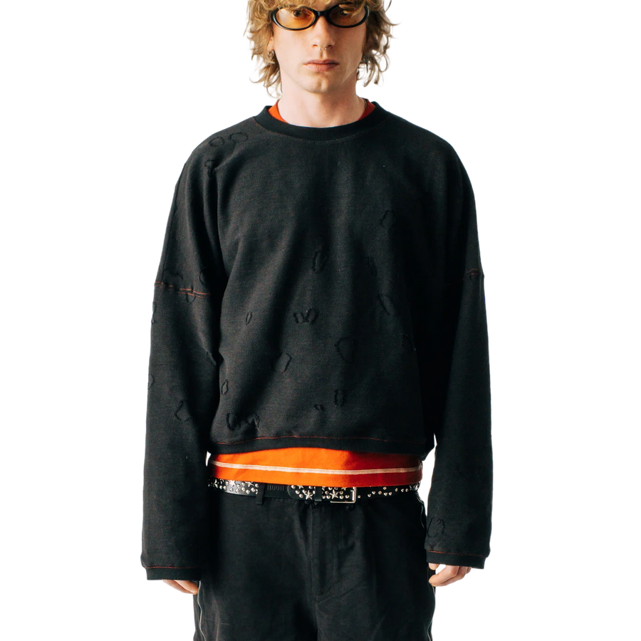 Jungles Jungles Distressed Crewneck Black