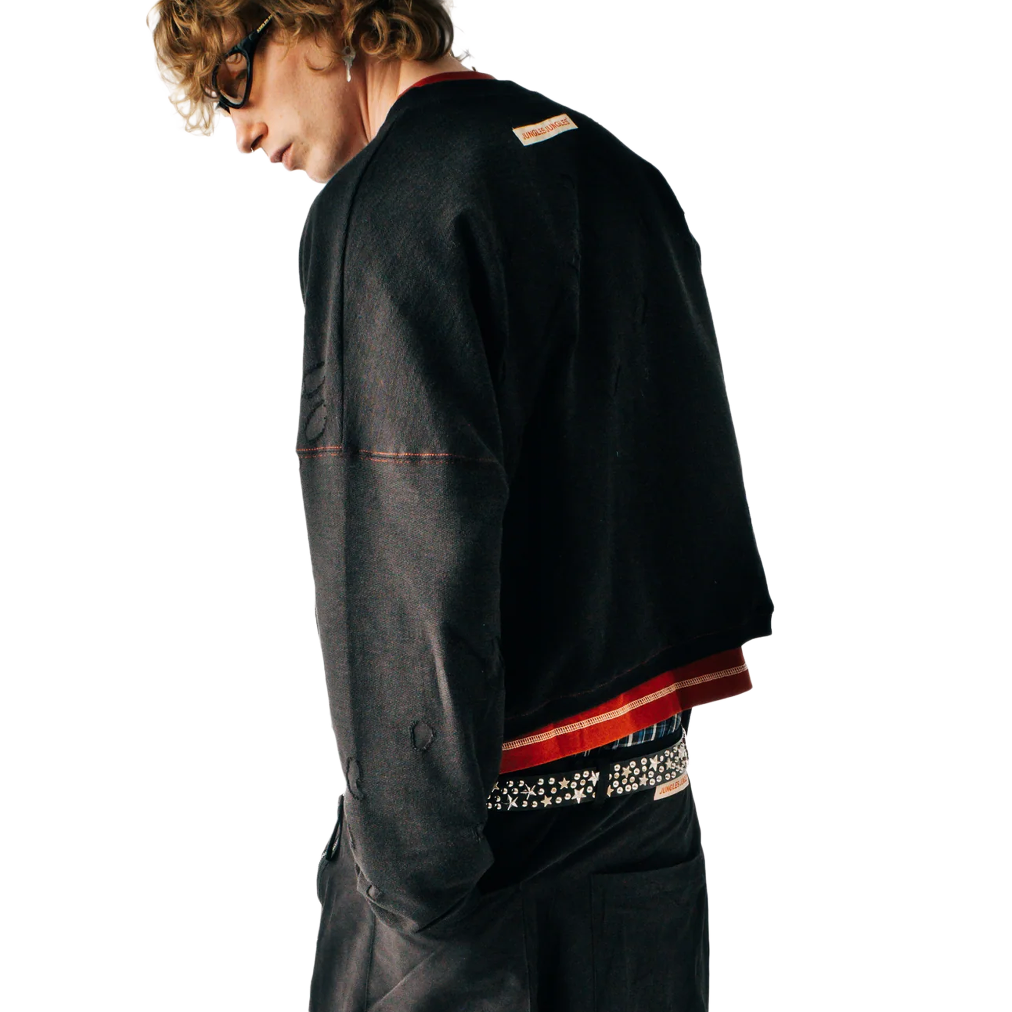 Jungles Jungles Distressed Crewneck Black