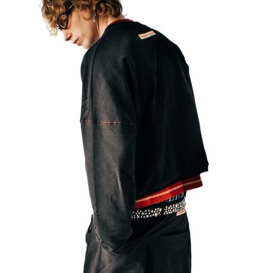 Jungles Jungles Distressed Crewneck Black