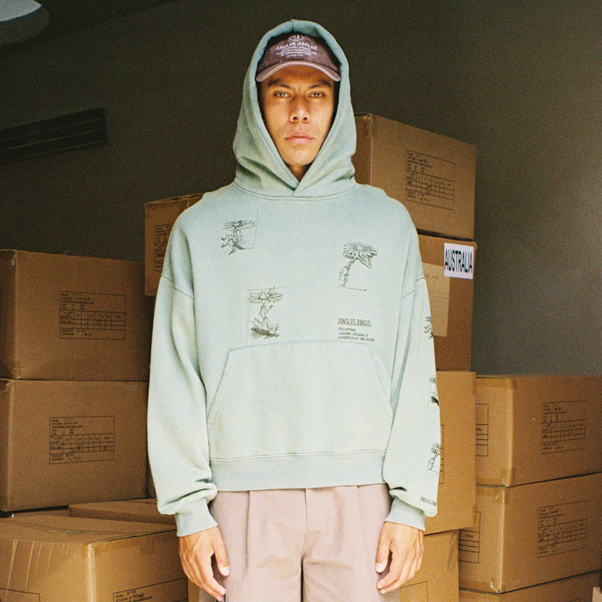 Jungles Jungles Hard Times Hoodie Green