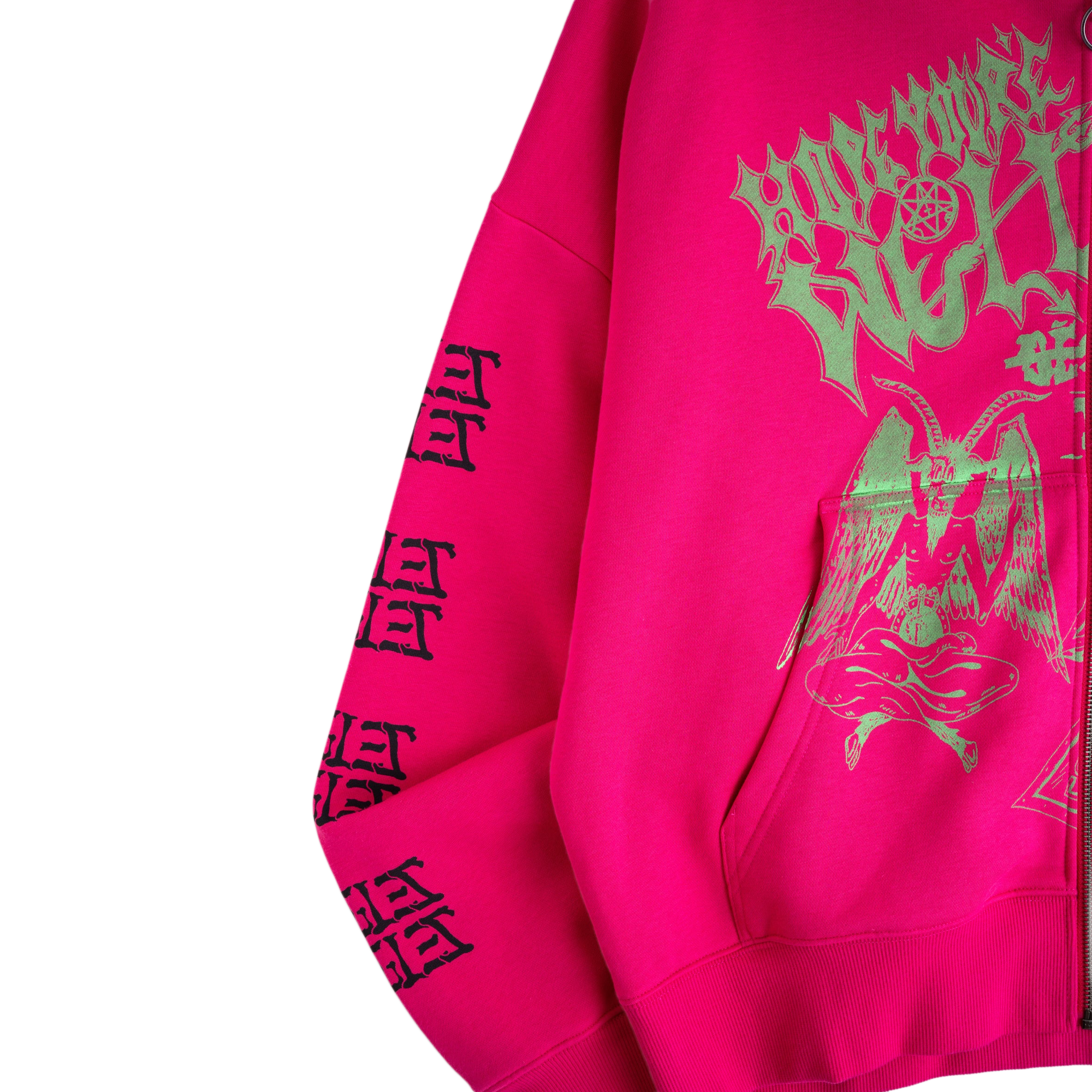 Jungles Jungles Hope You're Well Zip Hoodie Pink