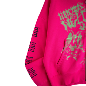 Jungles Jungles Hope You're Well Zip Hoodie Pink