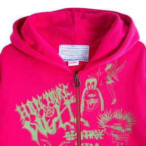 Jungles Jungles Hope You're Well Zip Hoodie Pink