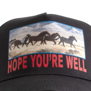 Jungles Jungles Horses Trucker Cap Washed Black