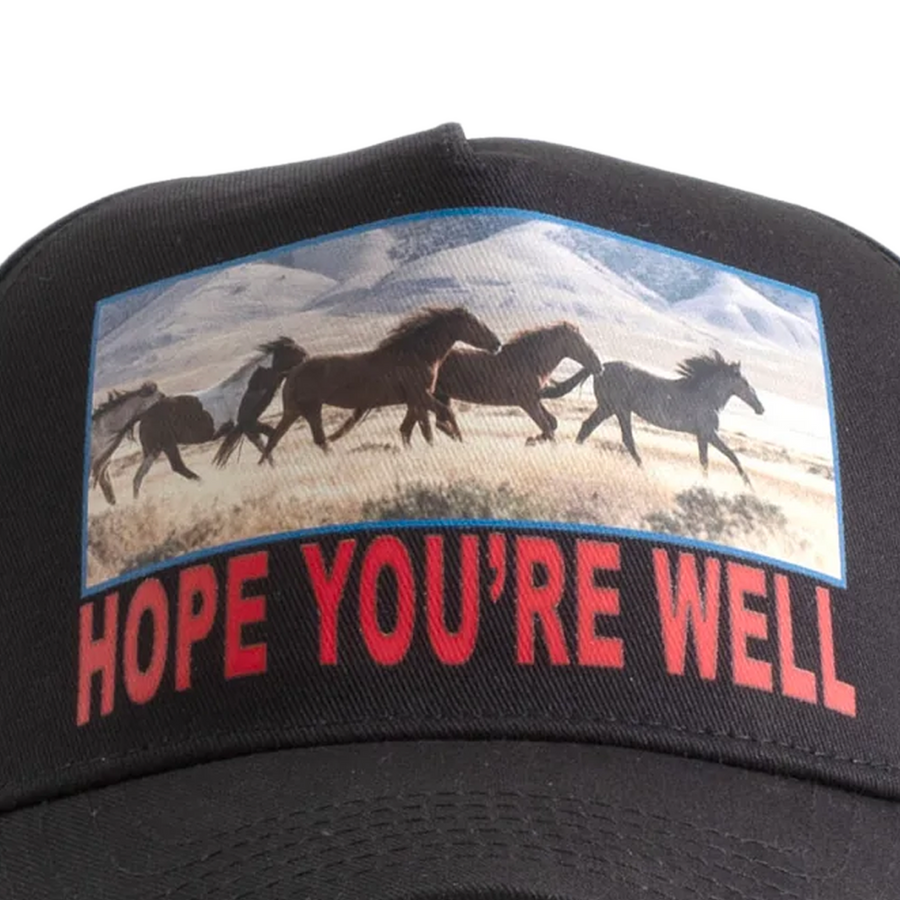 Jungles Jungles Horses Trucker Cap Washed Black