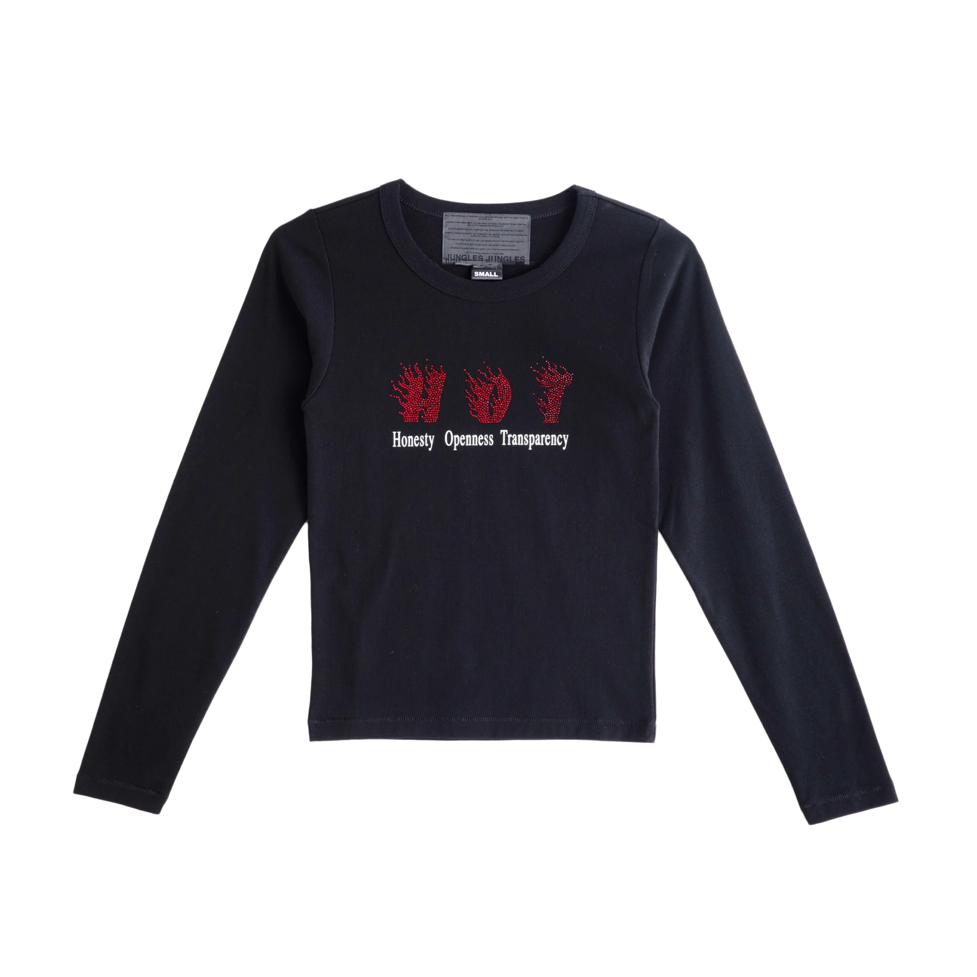 Jungles Jungles Women's Hot Fitted Long Sleeve Tee Black