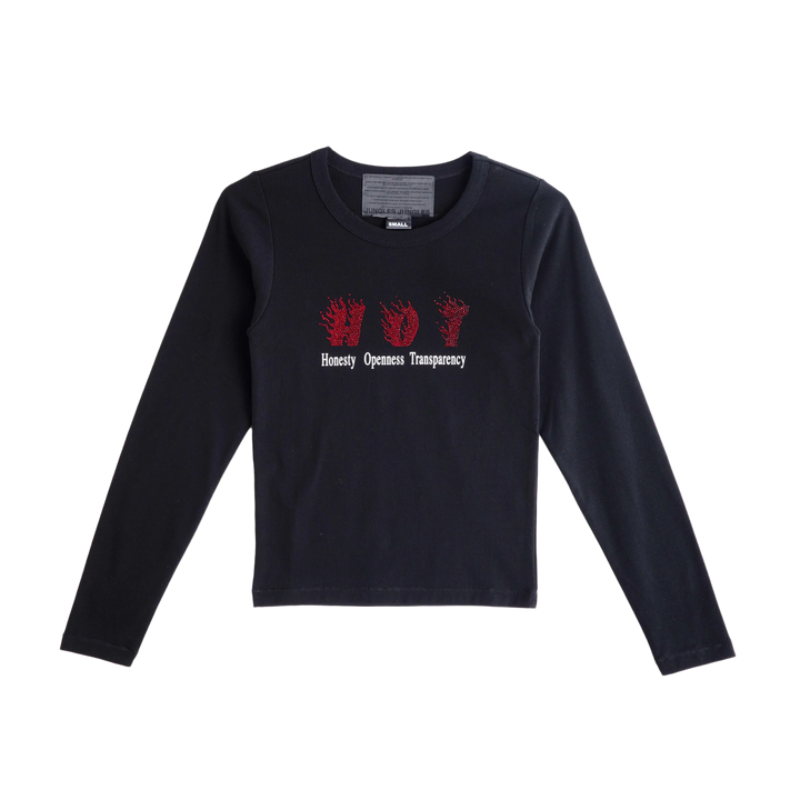 Jungles Jungles Hot Fitted Long Sleeve Tee Black