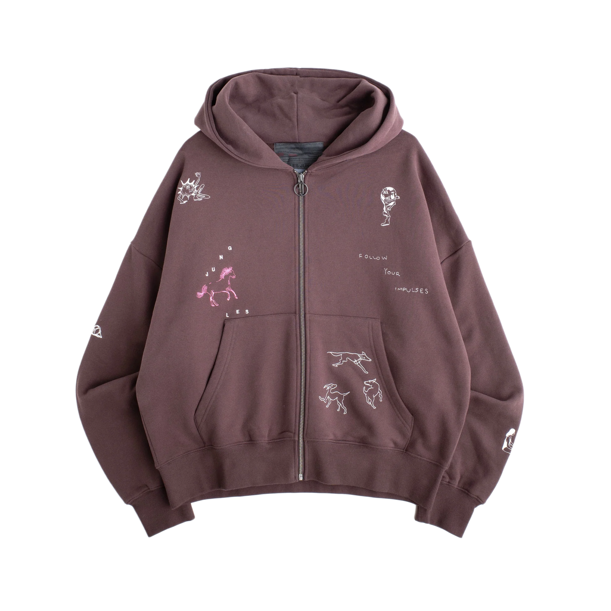 Jungles Jungles Impules Zip Hoodie Brown