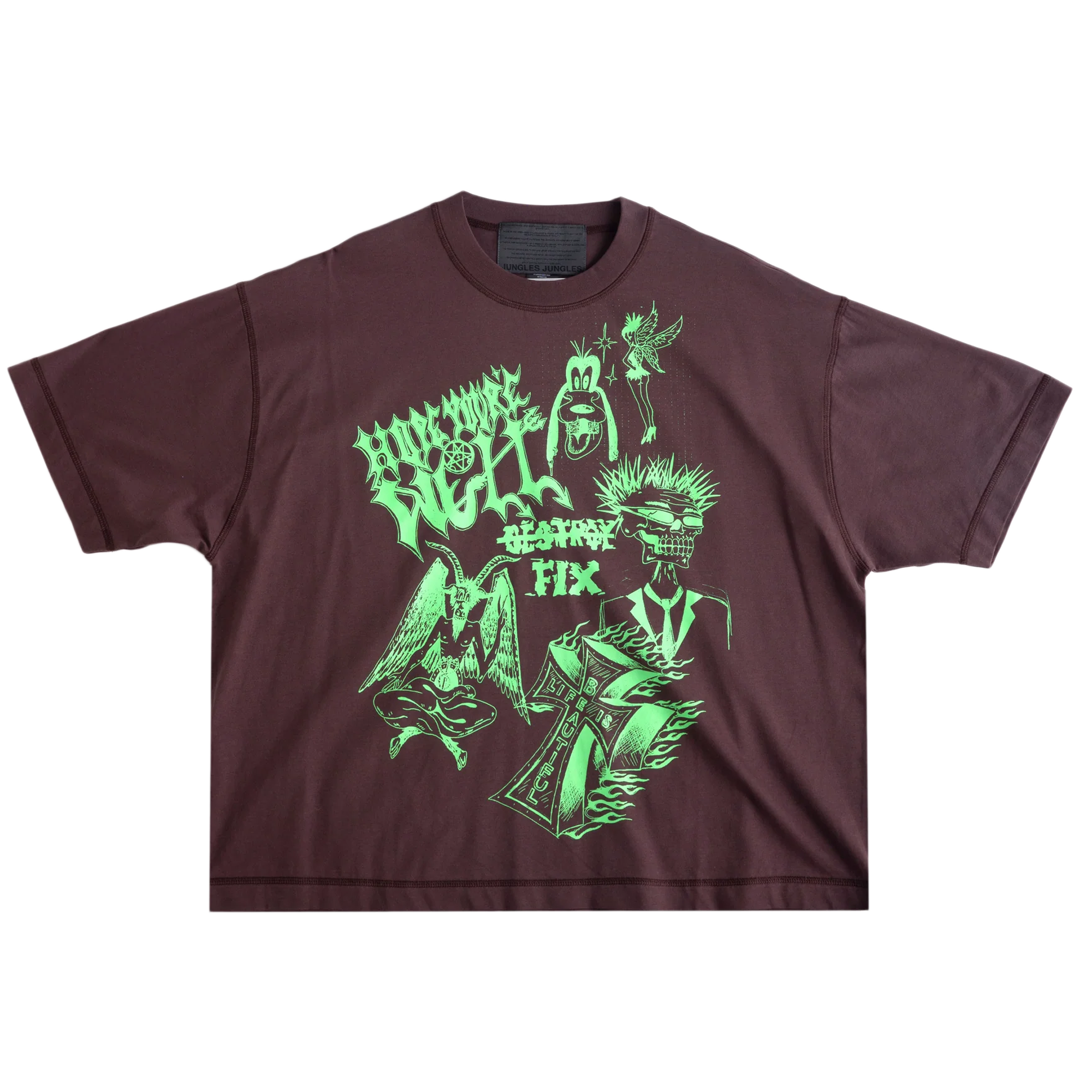 Jungles Jungles Life Is Beautiful Short Sleeve Tee Brown