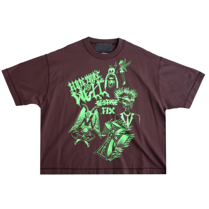 Jungles Jungles Life Is Beautiful Short Sleeve Tee Brown