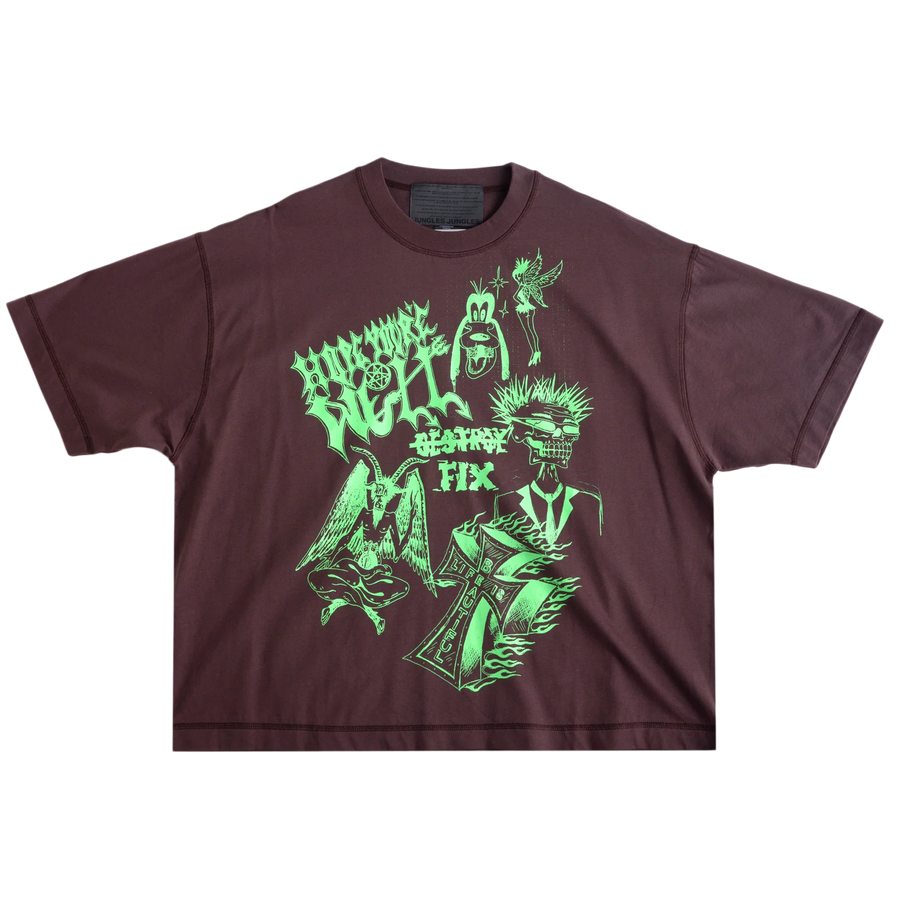 Jungles Jungles Life Is Beautiful Short Sleeve Tee Brown