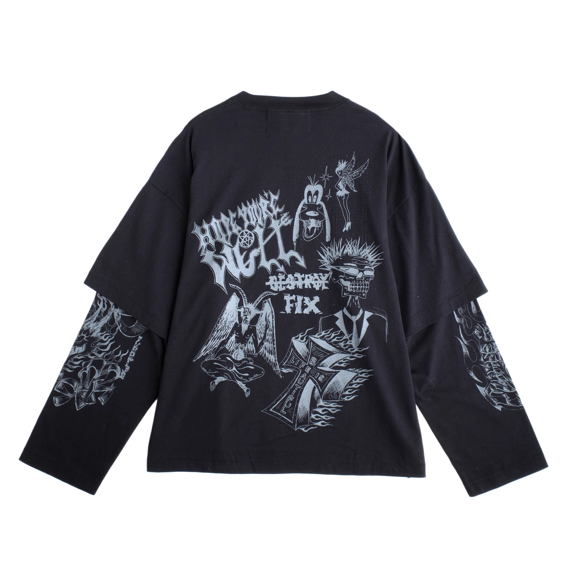 Jungles Jungles Loud Noises Long Sleeve Tee Black