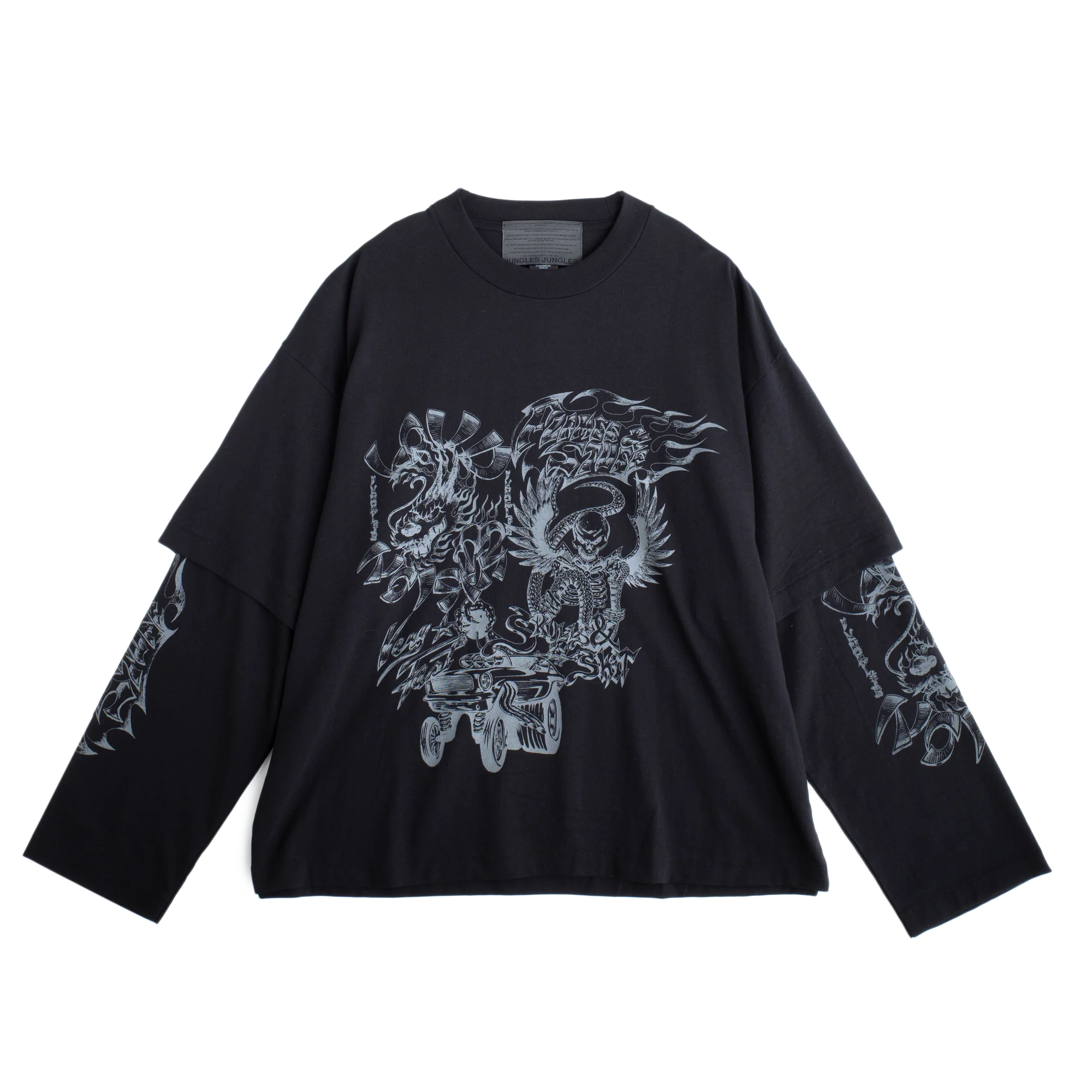Jungles Jungles Loud Noises Long Sleeve Tee Black