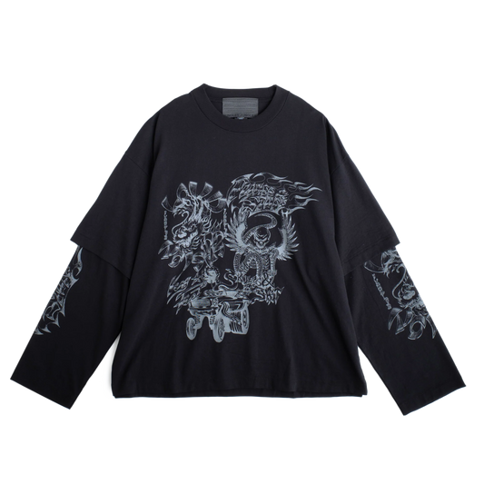 Jungles Jungles Loud Noises Long Sleeve Tee Black
