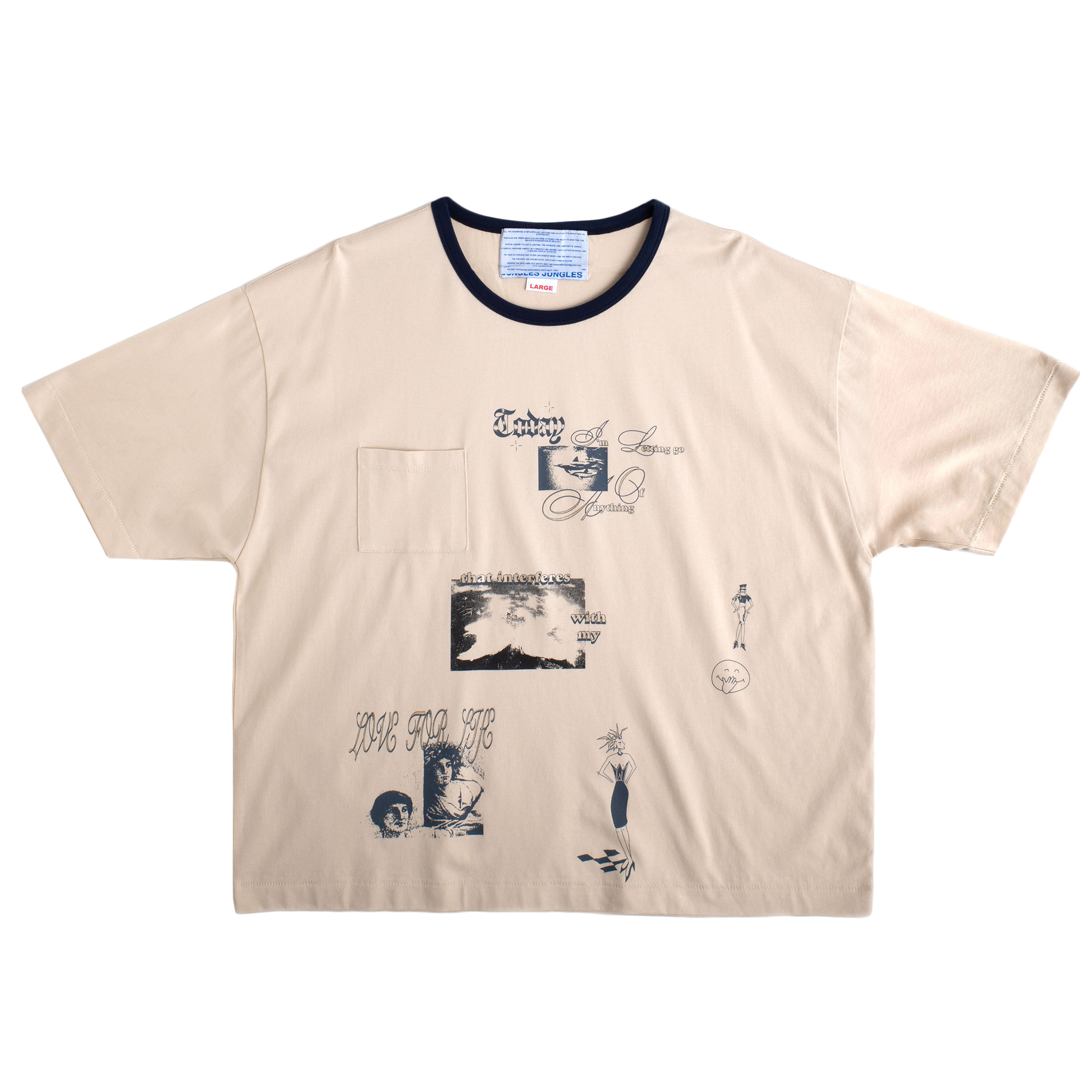 Jungles Jungles Love For Life Ringer T-Shirt Birch