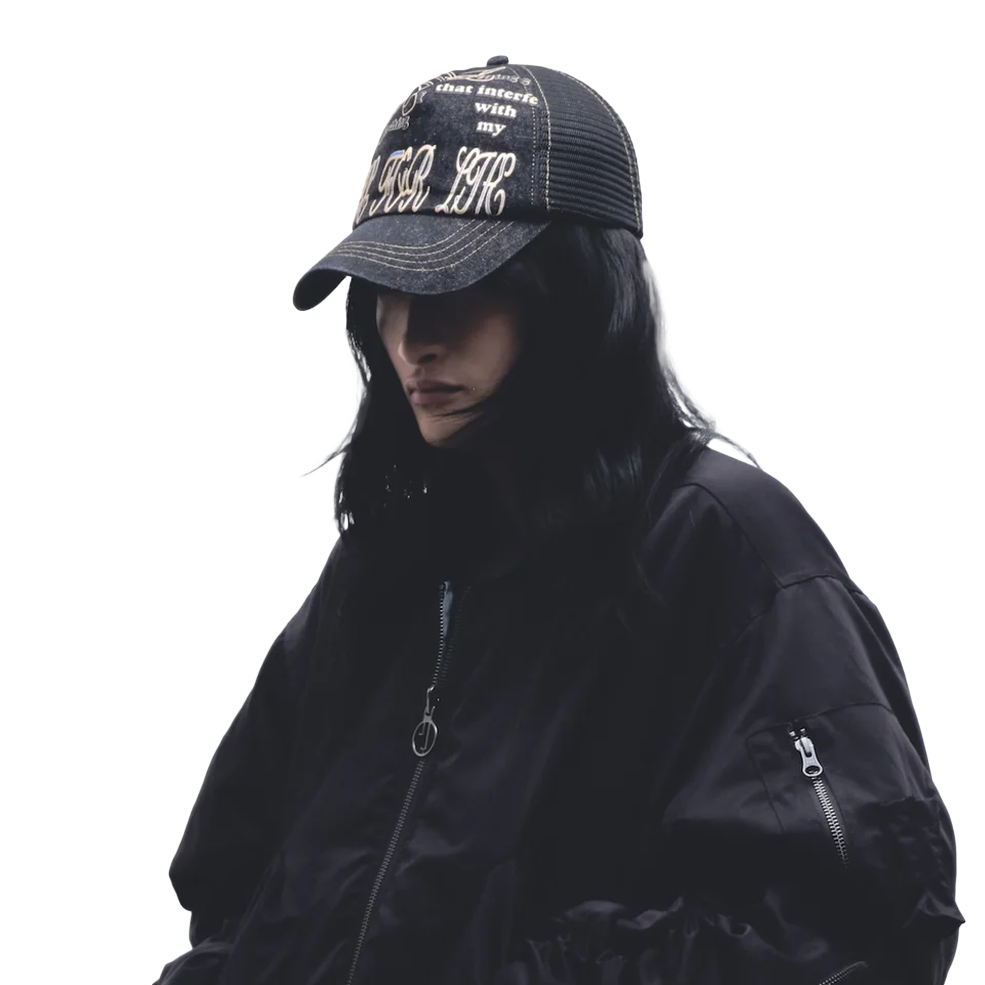 Jungles Jungles Love For Life Trucker Cap Black Denim