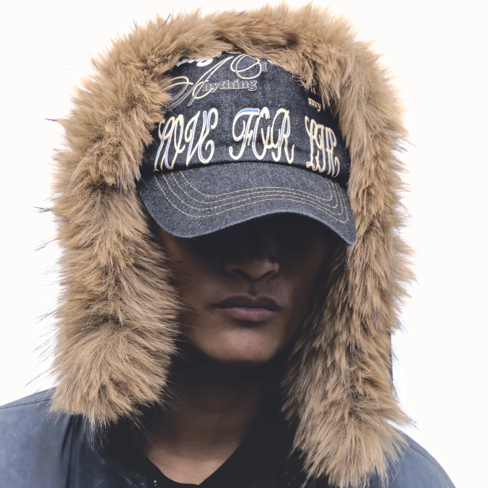 Jungles Jungles Love For Life Trucker Cap Black Denim