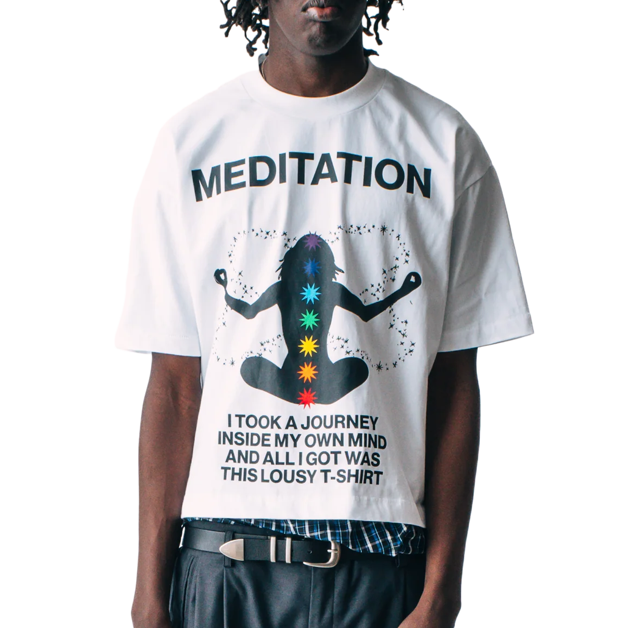 Jungles Jungles Meditation Short Sleeve Tee White
