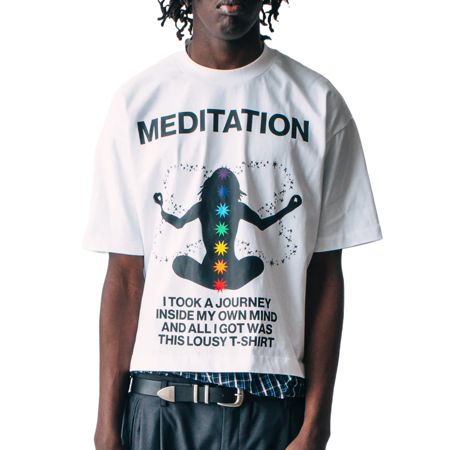 Jungles Jungles Meditation Short Sleeve Tee White