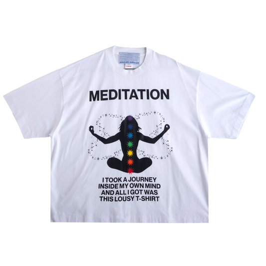 Jungles Jungles Meditation Short Sleeve Tee White