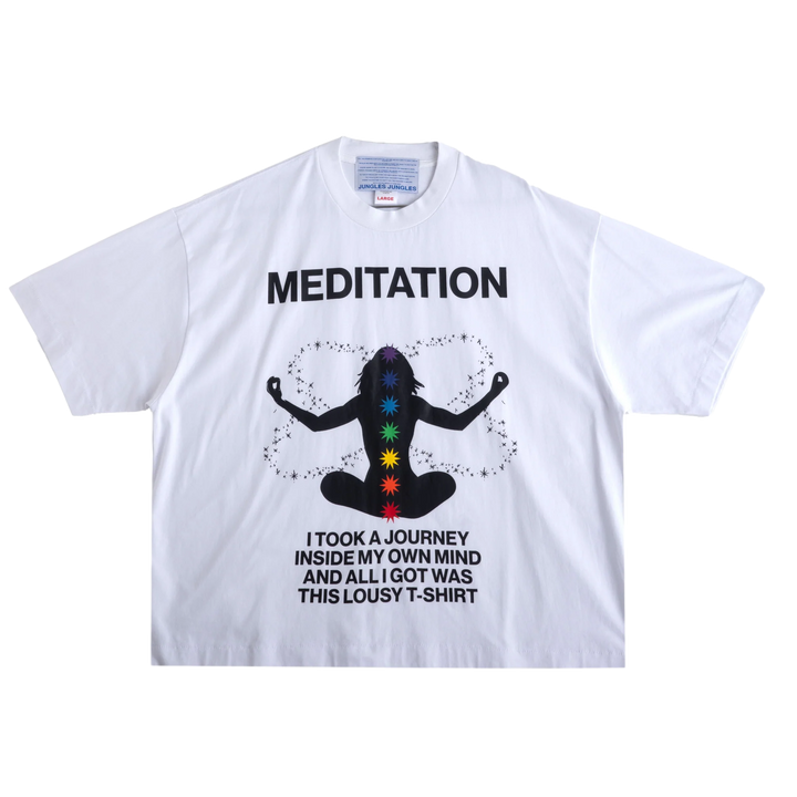 Jungles Jungles Meditation Short Sleeve Tee White