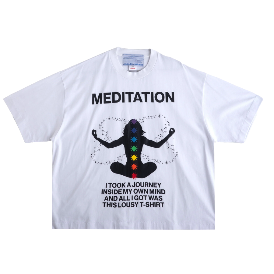 Jungles Jungles Meditation Short Sleeve Tee White