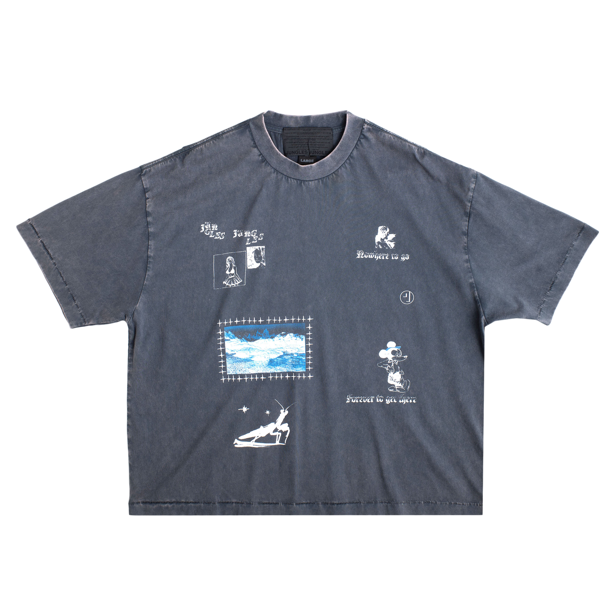 Jungles Jungles No Where To Go T-Shirt Vintage Blue