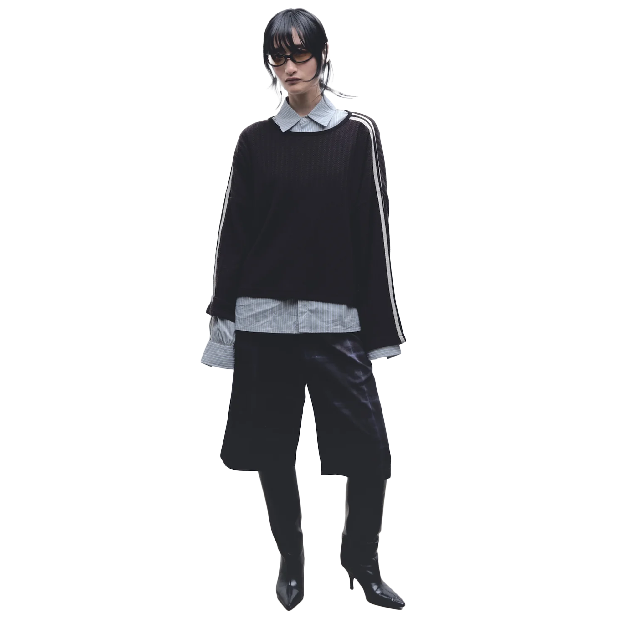 Jungles Jungles Panel Trim Knit Black