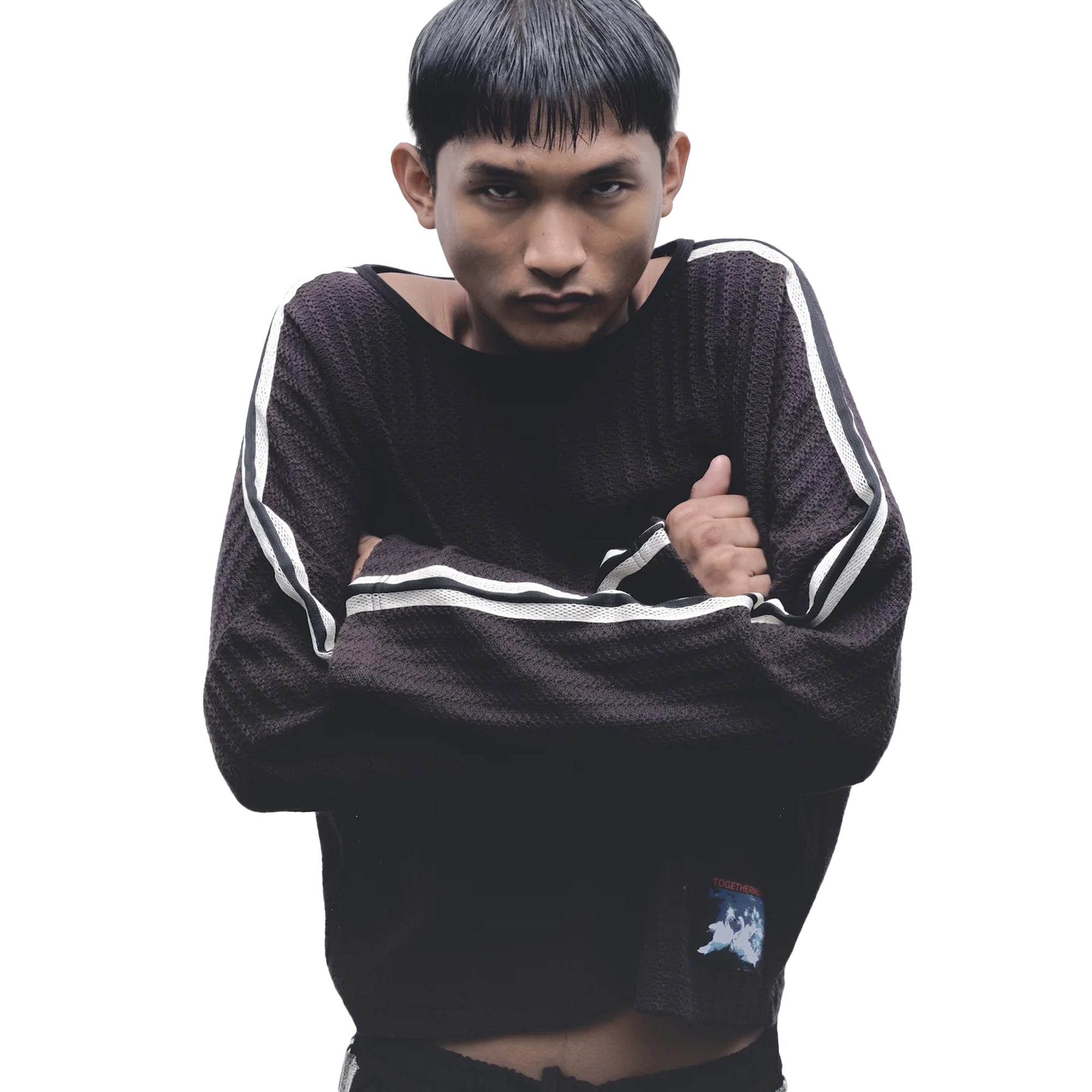Jungles Jungles Panel Trim Knit Black