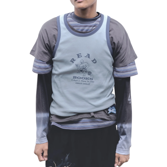 Jungles Jungles Read Books Singlet Blue