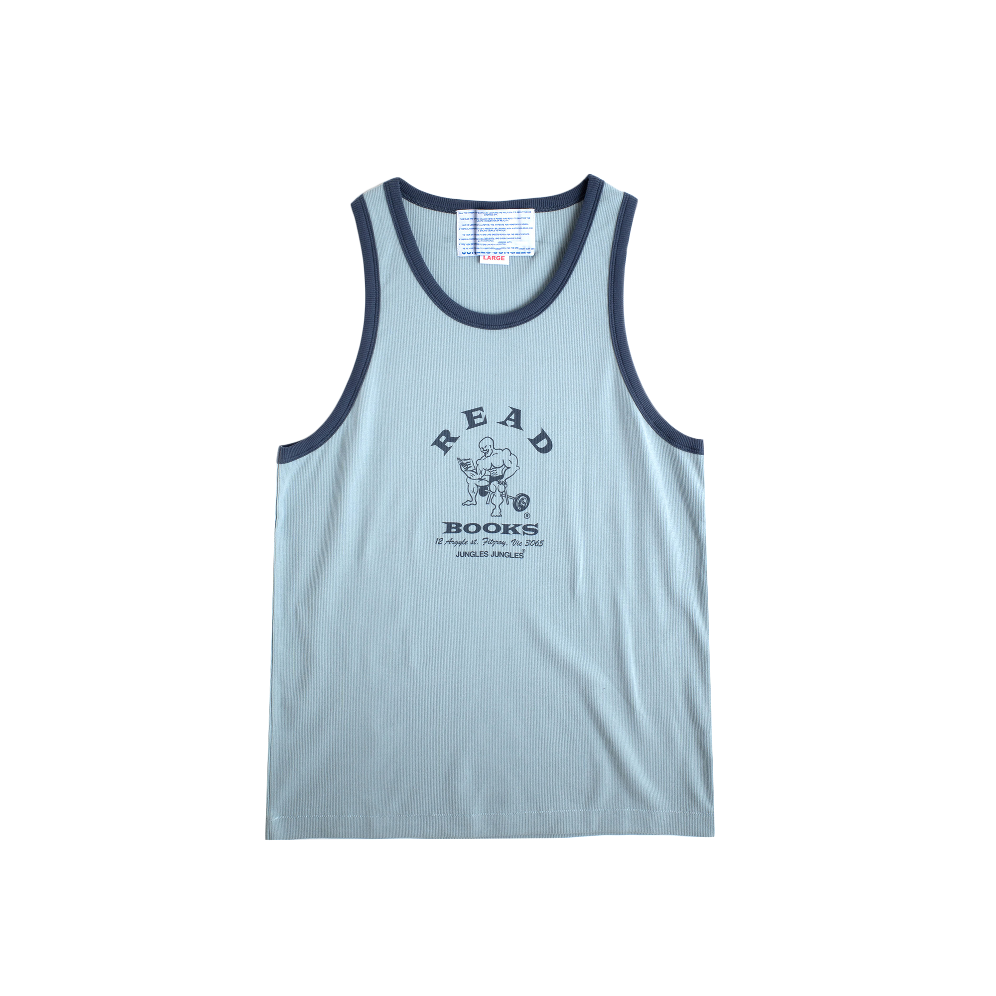 Jungles Jungles Read Books Singlet Blue